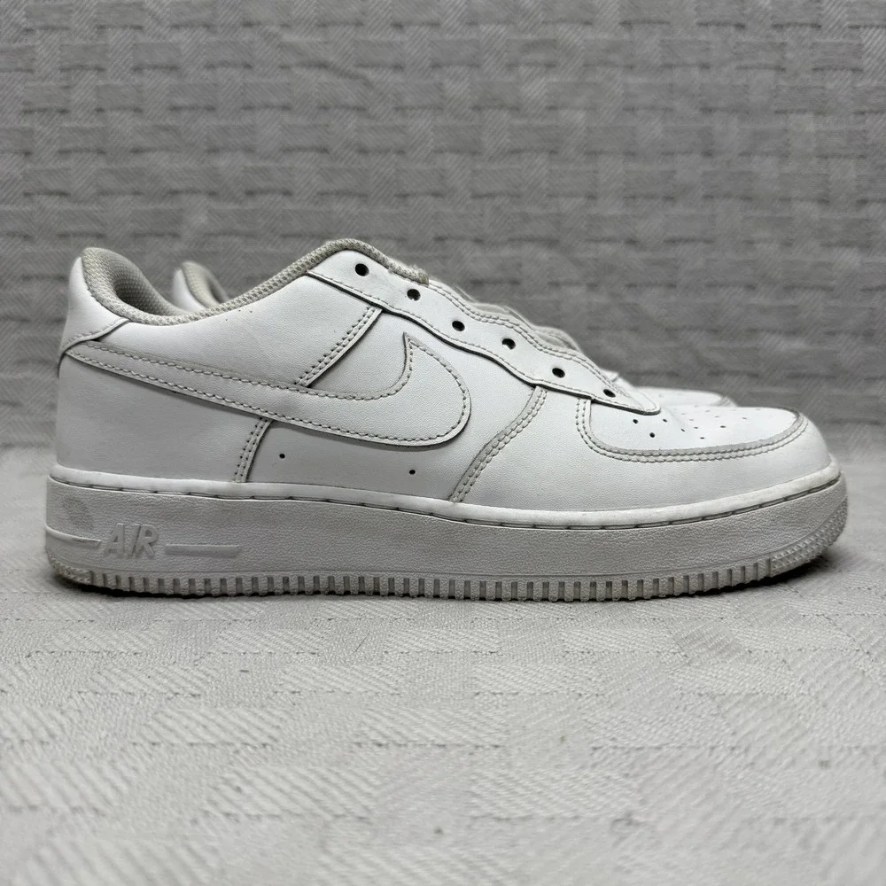 Nike Air Force 1‎ Shoes Youth Size 7 White Leather Low Top FV5951-111